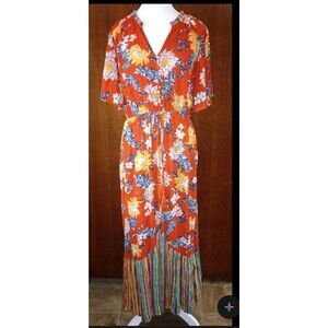 knee length dresses for ladies Alani Blue Floral Button Down Dress Midi GiGio – Lena Layne main image 0